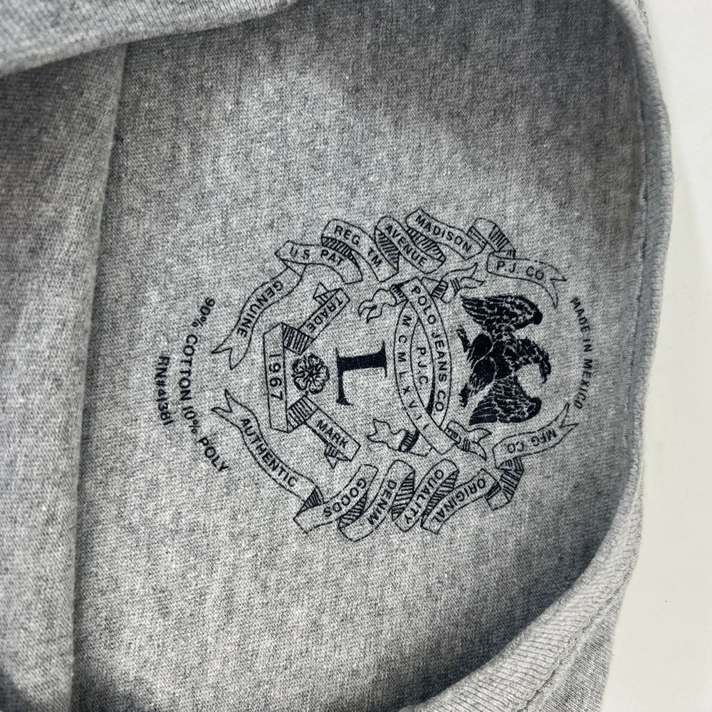 Ralph Lauren Polo Jeans Company 1967‎ L Gray Physical Education 1967 Long Sleeve